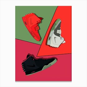 Nike Air Yeezy three colors Canvas Print