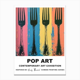 Poster Forks Pop Art 2 Canvas Print