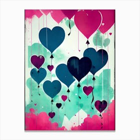 Valentine'S Day Balloons Canvas Print