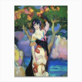 Woman By The Sea Canvas Print