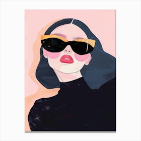 Illustration Of A Woman Wearing Sunglasses 4 Canvas Print