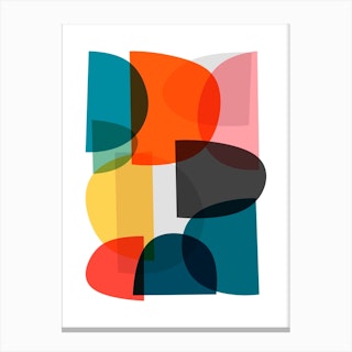 Modern Colorful Abstract Art C Canvas Print
