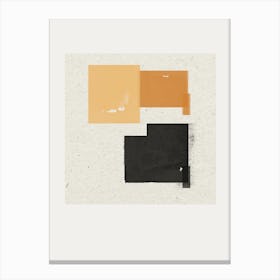 'Black And Orange' Abstract Paper Canvas Print
