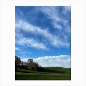 Cloudy Sky Over A Field 2 Canvas Print