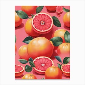 Grapefruit Wallpaper art print Canvas Print