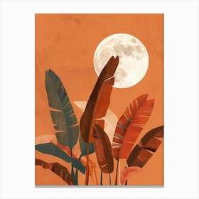 Moon And Palms Canvas Print Canvas Print