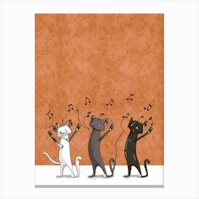 Cats Singing Canvas Print