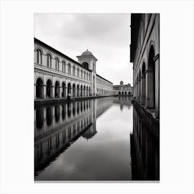 Mantua, Italy,  Black And White Analogue Photography  1 Canvas Print