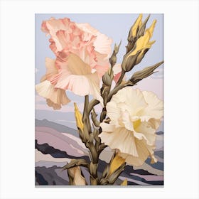 Gladiolus 4 Flower Painting Canvas Print