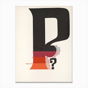 Peter Piper Poster, Herb Lubalin Canvas Print