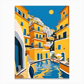 Summer In Positano Painting 269 Canvas Print