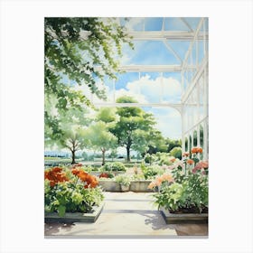 Missouri Botanical Garden Usa Watercolour 1  Canvas Print
