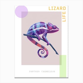 Panther Chameleon Abstract Modern Illustration 1 Poster Canvas Print