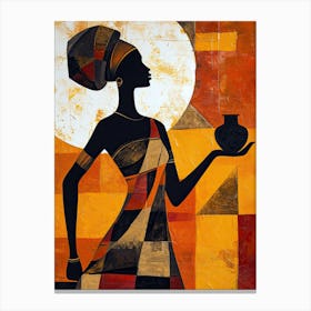 The African Woman; A Boho Picture Canvas Print