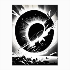 Supernova Noir Comic Space Canvas Print