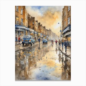 Wet Street 2 Canvas Print
