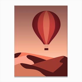 Hot Air Balloon In The Desert Canvas Print