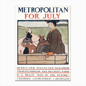Metropolitan For July, Edward Penfield Canvas Print