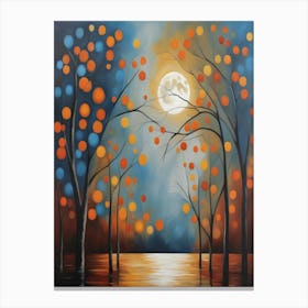 Moonlight In The Trees Canvas Print