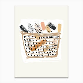 Basket Of Goodies Canvas Print