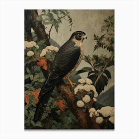 Dark And Moody Botanical Falcon 1 Canvas Print