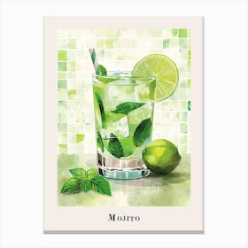 Mojito Tile Poster 4 Canvas Print