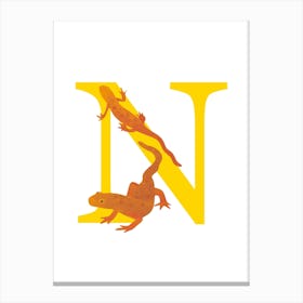 N For Newt Canvas Print