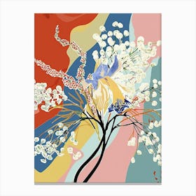 Colourful Flower Illustration Gypsophila 3 Canvas Print