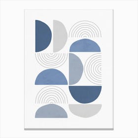 Abstract Blue And Grey Canvas Print