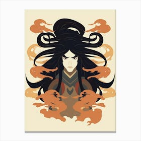 Japanese Fjin Wind God Illustration 1 Canvas Print