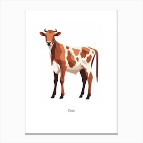 Cow Kids Animal Poster Canvas Print