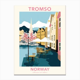 Tromso, Norway, Flat Pastels Tones Illustration 1 Poster Canvas Print