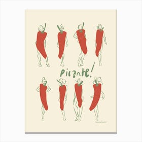 Picante! Chili Pepper Ladies Canvas Print
