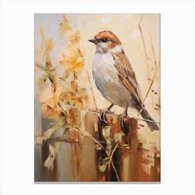 Bird Painting House Sparrow 2 Canvas Print