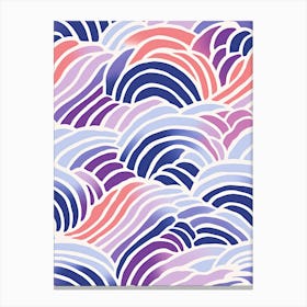 Seamless Pattern With Wild Waves Canvas Print