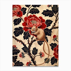 Chinese Lunar Year Of The Rat 2 Full William Morris Style Canvas Print