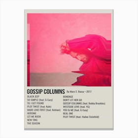 GOSSIP COLUMNS By Marc E. Bassy - 2017 Poster Canvas Print