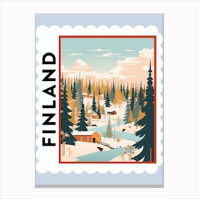 Finland 5 Travel Stamp Poster Canvas Print