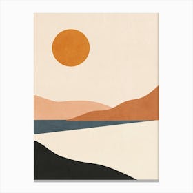 MinimalistSunrise Canvas Print