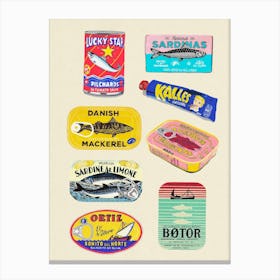Canned Fish Canvas Print