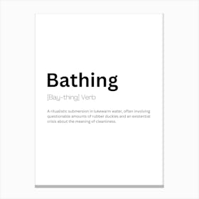 Bathing Definition Meaning Canvas Print