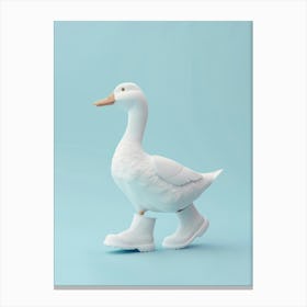 Duck In Boots 1 Canvas Print