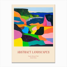 Colourful Abstract Acadia National Park Usa 6 Poster Canvas Print