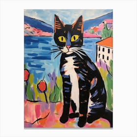 Painting Of A Cat In Sardinia Italy 2 Canvas Print