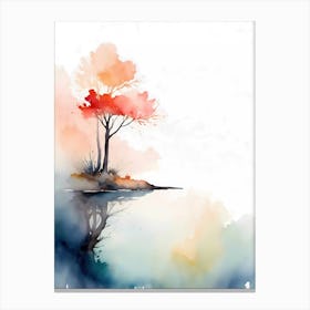 Watercolor Tree Painting 3 Canvas Print