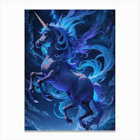 Unicorn In The Sea Canvas Print