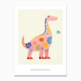 Nursery Dinosaur Art Amargasaurus 1 Poster Canvas Print