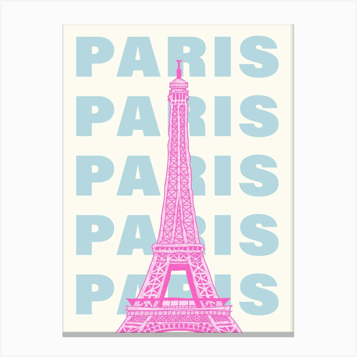 Paris Eiffel Tower Paris Travel Aesthetic Art Print Canvas Print by Cherry Bomb Art Prints