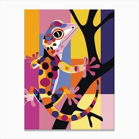 Golden Gecko Abstract Modern Illustration 4 Canvas Print