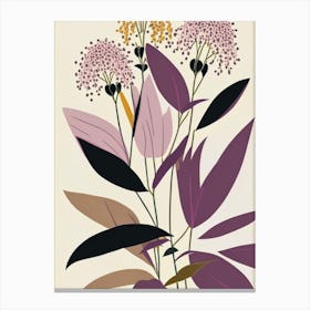 Joe Pye Weed Wildflower Modern Muted Colours 1 Canvas Print